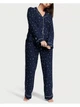 Піжама Victoria's Secret Modal Long Pajama Set Tranquil Blue Moon & Stars розмір XS - зображення 1