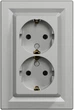 Розетка двойная с заземлением Schneider Electric Asfora Алюминий (EPH9900161) - изображение 4