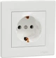 Розетка Schneider Electric Asfora с заземлением Белая с рамкой (EPH2900121) - изображение 1