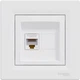 Компьютерная розетка Schneider Electric Asfora RJ45 5 категория UTP Белая с рамкой (EPH4300121) - изображение 3