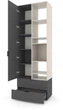 Шкаф Metkas Home A001R 800x420x2300 ЛДСП Антрацит-Кашемир (MA001R-AK) - изображение 2