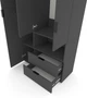 Шкаф Metkas Home A002R 1000x420x2300 ЛДСП Антрацит (MA002R-A) - изображение 4