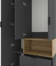 Шкаф Metkas Home A002R 1000x420x2300 ЛДСП Антрацит-Дуб Артизан (MA002R-AD) - изображение 3