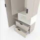 Шкаф Metkas Home A002R 1000x420x2300 ЛДСП Кашемир-белый снег (MA002R-KB) - изображение 4