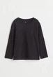 Реглан черный однотонный H&M 98-104см (400099357) - изображение 1
