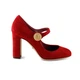 Жіночі туфлі Dolce&Gabbana Mary Jane із замшевої шкіри 39.5 (25.4 cm) червоні CD0883A127587515 - зображення 5