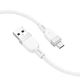 Кабель Hoco X109 Silicone USB to MicroUSB 2.4A, White - изображение 1