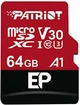 Карта пам`ятi MicroSDXC 64GB UHS-I/U3 Class 10 Patriot EP A1 R90/W80MB/s + SD-adapter (PEF64GEP31MCX) - изображение 1