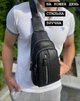 Слинг на плече кожаный TIDING BAG A25F-3204-1A Черный 18х32х7 см - изображение 12