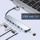 USB Type-C хаб / концентратор Addap MH15D | Розгалужувач 7в1: USB 3.0 + USB 2.0 + SD + MicroSD + Type-C + PD - зображення 6