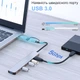 USB Type-C хаб / концентратор Addap MH15D | Розгалужувач 7в1: USB 3.0 + USB 2.0 + SD + MicroSD + Type-C + PD - зображення 7