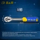 Ключ-тріскачка S&R 3/8" 205 мм з реверсом CrV 45 зубців (465045038) - зображення 3