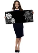 Ігрова поверхня (Килимок для мишки) SHLab Black and White Flowers SHM-1136 (70х30 см) (39434) - зображення 2