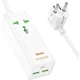 Мережевий подовжувач Hoco AC9A Talent PD30W (1C2A with 1 socket) Desktop Charger White - зображення 2