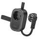 Сетевой удлинитель Hoco NS7 Sharp 1 position (PD20W/1C2A) Desktop Socket Black - изображение 1