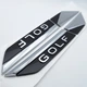 Эмблема на крылья Golf Volkswagen (ABS, хром+чёрный, глянец) 25,5*3,0 см - изображение 2