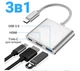 Перехідник Type-C на HDMI USB 3.0, адаптер для MacBook Apple Samsung Asus HP Type-С USB-хаб 4K - изображение 2
