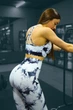 Спортивный комплект тройка рашгард топ лосины с эффектом push up пуш ап Женский фитнес костюм S Белый (70006 / 70023) - изображение 10
