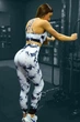 Спортивный комплект тройка рашгард топ лосины с эффектом push up пуш ап Женский фитнес костюм S Белый (70006 / 70023) - изображение 11
