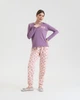 Піжама жіноча зі штанами Котики - Family look мама/дочка Nicoletta 47033k M Фіолетовий - зображення 1