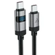 Кабель ACEFAST C15-03 USB-C to USB-C zinc alloy digital display braided charging data cable Black 6974316283720 - изображение 4
