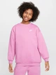 Детский теплый свитшот оверсайз для девочки Nike G Nsw Club Flc Ovrszd Crew Lbr FD2923-646 122-128 см Magic Flamingo/White (197598325902) - изображение 5