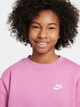 Детский теплый свитшот оверсайз для девочки Nike G Nsw Club Flc Ovrszd Crew Lbr FD2923-646 122-128 см Magic Flamingo/White (197598325902) - изображение 7