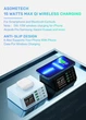 ASOMETECH 110 Вт Мультипортовая 9 в 1 беспроводная зарядная быстрая док-станция QC + PD USB Type C. Черная - изображение 8
