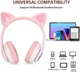 Беспроводные наушники MDR CAT VZV-23M с кошачьими ушками Bluetooth с подсветкой Розовые - изображение 2