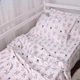 Простынь на резинке MirSon Kids Time 17-0529 Bunnies white 80х160 + 10 см Бязь (2200008620141) - изображение 2
