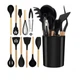 Кухонний набір Kitchen Set із 12 предметів, чорний колір - зображення 7