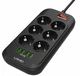 Сетевой фильтр LDNIO SE6403 удлинитель 2 метра 6 розеток зарядка 4 USB 2500W power socket для ноутбука и телефона USB - изображение 4