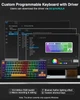 Клавиатура беспроводная AULA F87 PRO 2.4G Bluetooth с RGB, игровая, Hot Swap, 3 режима подключения, черная з желтым - изображение 9