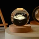 Декоративный 3D ночник Галактика в хрустальном шаре с подсветкой, хрусталь, дерево, 80х70х20, питание USB - изображение 1