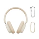 Беспроводные наушники Baseus Bowie D05 (Bluetooth 5.3, аудиокабель Type-C to 3.5 мм, 600 мАч, быстрая зарядка, 70 часов работы) - Бежевый - изображение 3