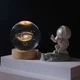 Декоративный 3D ночник Галактика в хрустальном шаре с подсветкой, хрусталь, дерево, 80х70х20, питание USB - изображение 3