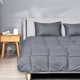 Комплект для сна ManMaker IDEIA евро из одеяла 200x220 см, двух подушек 50x70 см и маски гипоаллергенный серый (8-35824) - изображение 2
