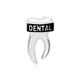 Брошка-значок унісекс BROCHE біжутерія Медицина Зуб Dental срібляста BRGV113140 - зображення 1