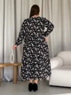 Платье из штапеля длинное весенее женское Merlini Корсо 700001185 размер 2XL-3XL Черное (700001185_3) - изображение 2