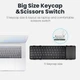 Портативна Бездротова міні складна Bluetooth 5.1 клавіатура з тачпадом для Windows, Android, iOS, Mac (EN / RU) з кирилицею 3 канала підключення Black чорна - зображення 8