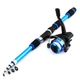 Телескопічне вудлище зі спінінговою котушкою для риболовлі Fishing Rod вудка для рибалки + приманки, гачки, сумка і аксесуари, 1.8 м, синє (100124014) - зображення 3