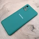 Чехол Silicone case для Samsung A71 4G Blue Green - изображение 3