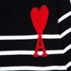 Свитер Ami Paris Ami de Coeur Sweater Red в полоску Размер M Черный - изображение 3