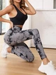 Жіночі Лосіни та Легінси з ефектом push-up Пуш Ап з Високою Посадкою Спортивні Безшовні Мармурові Тай Дай Сірі М (70045) - зображення 8