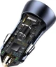 Автомобильное зарядное устройство Зарядка в авто Baseus Golden Contactor Pro Dual Quick Charger Car Charger 40W 2USB + Кабель USB to Type-C 1м Быстрая зарядка QC 4.0+ (TZCCJD-A0G) Grey - изображение 4