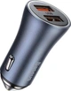 Автомобильное зарядное устройство Зарядка в авто Baseus Golden Contactor Pro Dual Quick Charger Car Charger 40W 2USB + Кабель USB to Type-C 1м Быстрая зарядка QC 4.0+ (TZCCJD-A0G) Grey - изображение 3