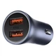 Автомобильное зарядное устройство Зарядка в авто Baseus Golden Contactor Pro Dual Quick Charger Car Charger 40W 2USB + Кабель USB to Type-C 1м Быстрая зарядка QC 4.0+ (TZCCJD-A0G) Grey - изображение 2