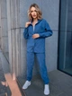 Жіночий прогулянковий велюровий костюм (сорочка+штани) Uaclothes 48-50 Синій (like36924-173511371) - изображение 3