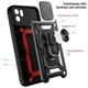 Протиударний чохол Armor Ring + захиcт камери для Xiaomi Redmi A1 та Redmi A2 Simon case червоний - изображение 11