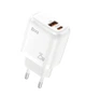Зарядний пристрій BIVA HC-57 25W PD+QC3.0 Fast Charger USB+Type-C White - зображення 1